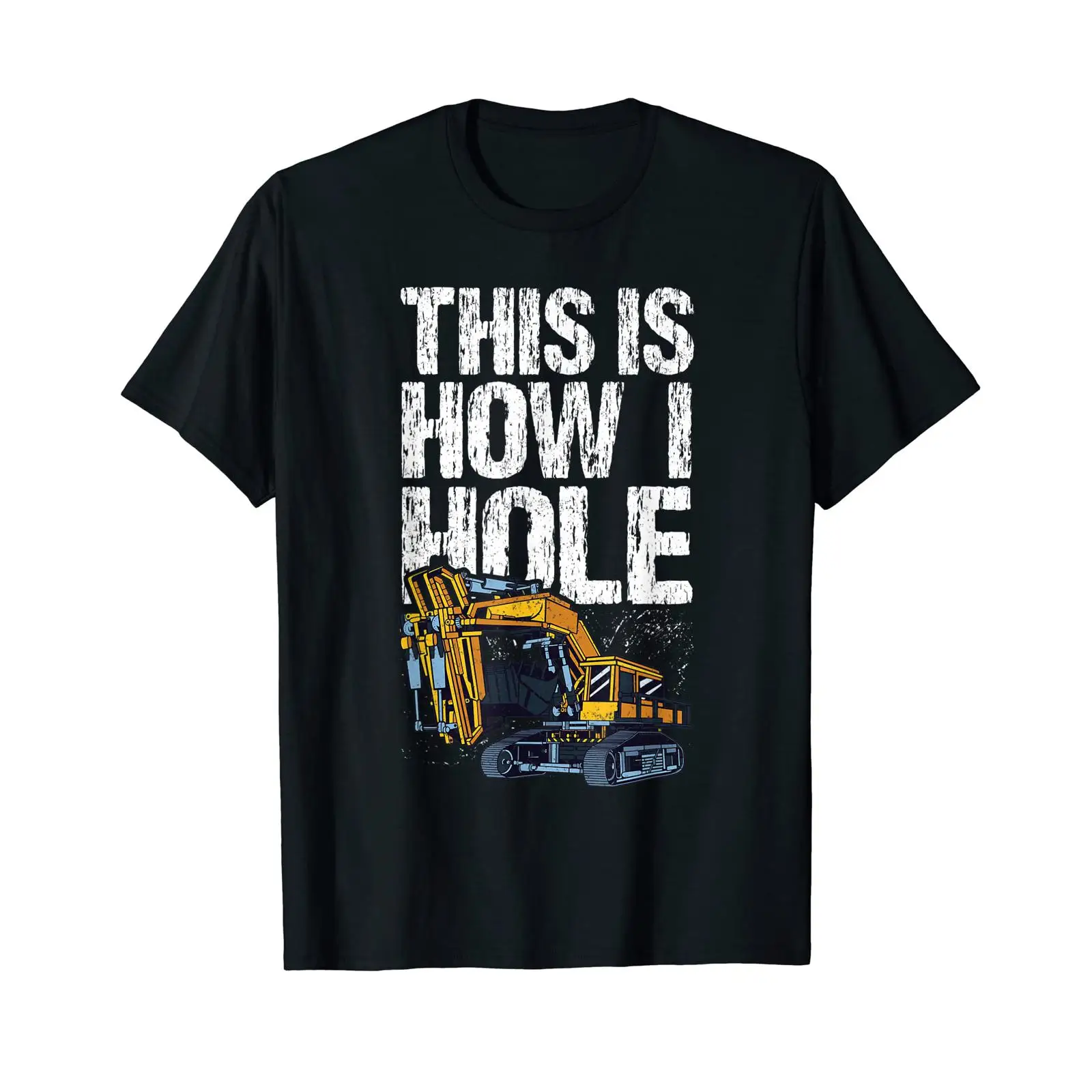 Heavy Equipment Washing - เสื้อยืดลายคนขับรถขุดดิน เครื่องจักรหนัก สไตล์วินเทจ ผ้าซักแล้ว ใส่สบาย ระบายอากาศได้ดี